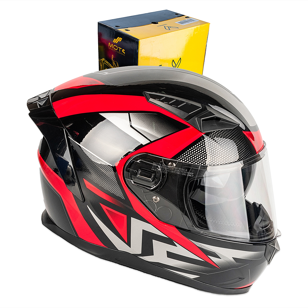 CASCO CERRADO DOBLE VISOR CON GRÁFICO TIPO GP TALLA "L" IMPORTADO 129 GP (L)