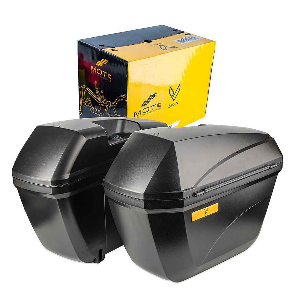 CAJA MOTOCICLETA TIPO ALFORJA ABS NEGRO VENDELL S-66