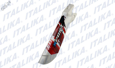 CUBIERTA AMORTIGUADOR DER BLANCO ROJO