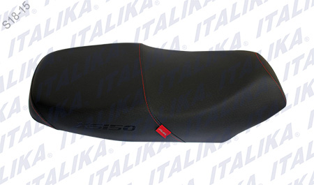 ASIENTO NEGRO COSTURA ROJA