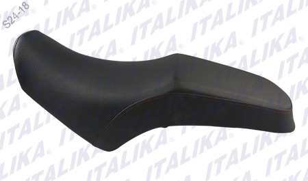 ASIENTO NEGRO COSTURAS ROJAS