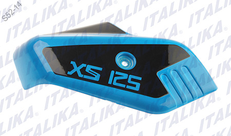 CUBIERTA HORQUILLA IZQ NEGRO AZUL CIAN