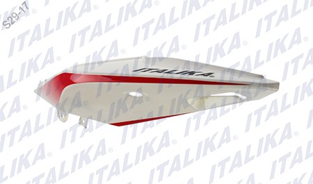 CUBIERTA COLA IZQ BLANCO ROJO