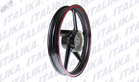 RIN TRASERO NEGRO FILO ROJO