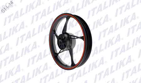 RIN TRAS NEGRO FILO NARANJA