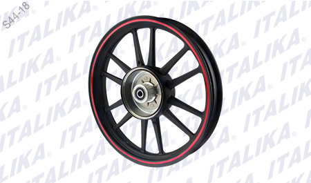 RIN TRAS NEGRO FILO ROJO ROSA