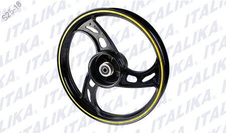 RIN TRAS NEGRO FILO AMARILLO