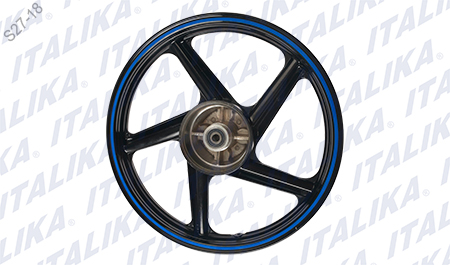 RIN TRAS NEGRO FILO AZUL