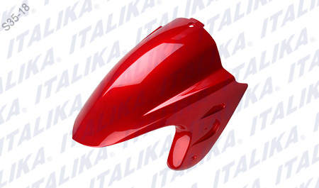 SALPICADERA DEL ROJO METALICO