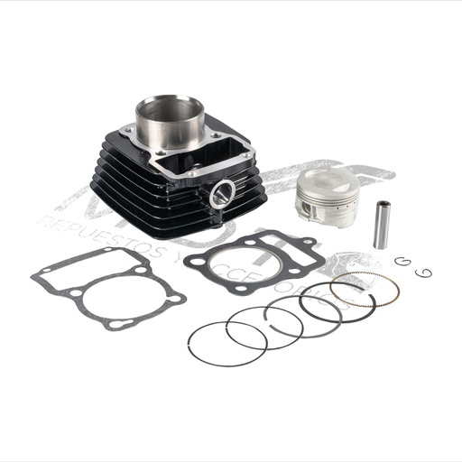[E0304KC08] JUEGO CILINDRO MOTOR CGH 150CC NEGRO