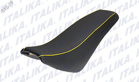 [F03010185] ASIENTO NEGRO LINEA AMARILLA