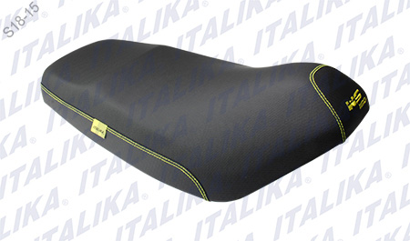 [F03010193] ASIENTO NEGRO COSTURA AMARILLO