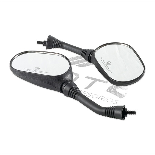 [F10010196] JUEGO ESPEJOS CON LOGO Y LEYENDA