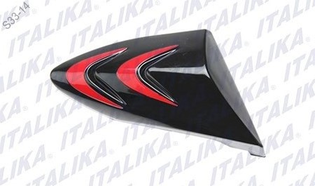 [F13011096] CUBIERTA DEC LAT IZQ NEGRO ROJO