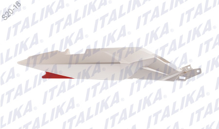 [F13011109] CUBIERTA TRAS DER BLANCO MATE ROJO