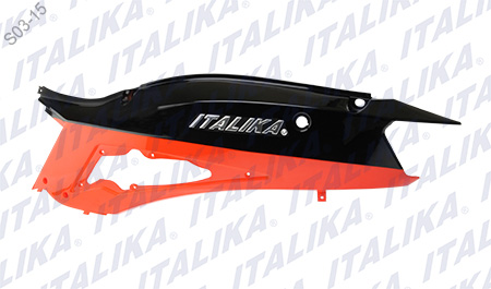 [F13011192] CUBIERTA COLA IZQ NARANJA NEGRO