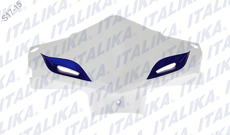 [F13011217] CUBIERTA FR MANUBRIO BLANCO VIVOS AZULES