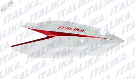 [F13011234] CUBIERTA COLA IZQ BLANCO VIVOS ROJOS