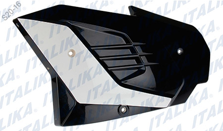 [F13011514] CUBIERTA CAJA BATERIA IZQ NEGRO BLANCO