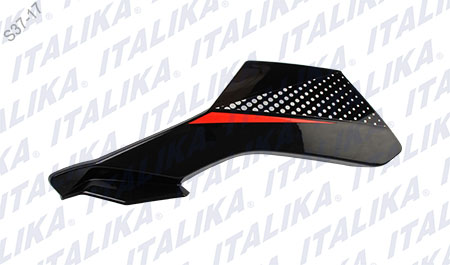 [F13011742] CUBIERTA FARO IZQ NEGRO NARANJA