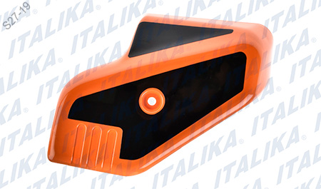 [F13012100] CUBIERTA HORQUILLA DER NARANJA NEGRO