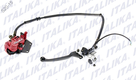 [F14020275] SISTEMA FRENO DEL ROJO METALICO CON LOGO