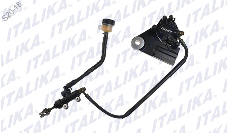 [F15020201] SISTEMA FRENO TRAS CALIPER NEGRO CON LOG