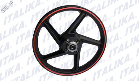 [F15030137] RIN TRAS NEGRO FILO NARANJA