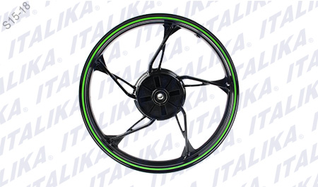 [F15030154] RIN TRAS NEGRO FILO VERDE LIMON